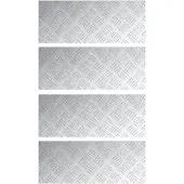 vidaXL Treppe Tritt Rechtwinklig 4 pcs Silber 50 x 20 cm Aluminium