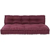 vidaXL Pallet Sofa Kissen 2 pcs Kastanienbraun 120 x 80 x 38 cm Stoff