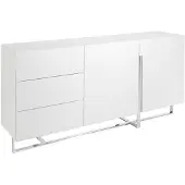 Angel Cerdá Weißes Sideboard mit Stahlbeinen 3051C