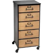 Atmosphera Chiffonnier "baris" schwarz 5 schubladen - Atmosphera créateur d'intérieur