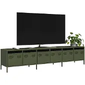 vidaXL TV-Schrank Olivgrün 202x39x43,5 cm Kaltgewalzter Stahl