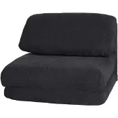 Mendler Schlafsessel HWC-E68, Schlafsofa Funktionssessel Klappsessel Relaxsessel, Stoff/Textil dunkelgrau
