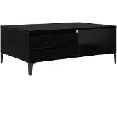 vidaXL Couchtisch Schwarz Eichen-Optik 90 x 60 x 35 cm Holzwerkstoff