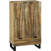 vidaXL Hochboard Braun 60 x 33 x 100 cm massives Mangoholz
