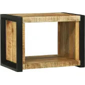 vidaXL Wandwürfel mit Speicher Braun 55 x 35 x 40 cm Massivholz Mango