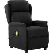 vidaXL Massagesessel Schwarz 93,5 x 67,5 x 101,5 cm Stoff