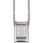 Orphelia Damen-Kette aus 925er Sterlingsilber mit Anhänger – Silber ZH-4559