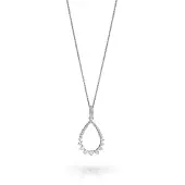 Orphelia 'Petal' Damenkette mit Anhänger aus 925er Sterlingsilber – Silber ZH-7564