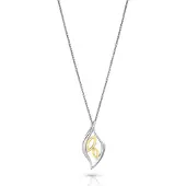 Orphelia 'Charlotte' Damen-Kette mit Anhänger aus 925er Sterlingsilber – Silber/Gold ZH-7523