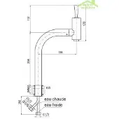 RAV SEINA JOYSTICK hoher Waschtischmischer mit Siphon aus Chrom SLEZAK