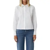 Comma casual identity Hemdbluse Damen Baumwolle weiß, 36 806493-0001-00360