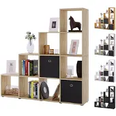 VCM Holz Stand Treppenregal 10 Fächer Napoli