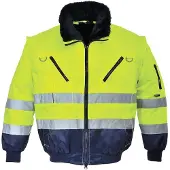 Portwest PJ50 Warnschutz 3-in-1 Kontrast Pilotjacke Gelb/Blau XXL
