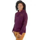 Carhartt Pullover Logo Sleeve Graphic Sweatshirt Damen Eggplant-XS