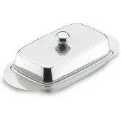 Lacor Butterdose mit Deckel 11.5x22.5cm H6.5cm Edelstahl