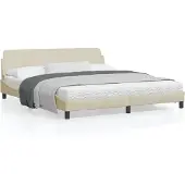 vidaXL Bettgestell "Dover" Creme 180x200 cm Stoff