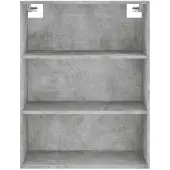 vidaXL Highboard Betongrau 69,5x34x180 cm Holzwerkstoff