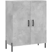 vidaXL Highboard Betongrau 69,5x34x180 cm Holzwerkstoff