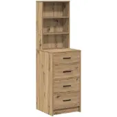 vidaXL Hochboard Artisan-Eiche 40 x 41 x 135 cm Holzwerkstoff