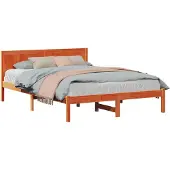 vidaXL Bettgestell Braun 140 x 200 cm Massivholz Kiefer