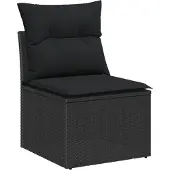 vidaXL Gartensofa-set 7 Stk. Beige Poly-Rattan
