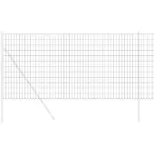vidaXL Eurozaun Grau 1 x 25 m PVC-beschichtetes Eisen