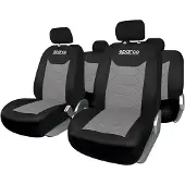 Sparco BK Sitzschonbezug Sitzbezüge Set Vorne und Hinten Universal PVC Polyester Blau/Schwarz