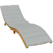 vidaXL Sonnenliegen-Auflage Melange Hellgrau 200x60x4 cm Stoff