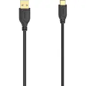 Hama USB-C-Kabel Flexi Slim, 480 Mbit/s, 0,75 m, Schwarz