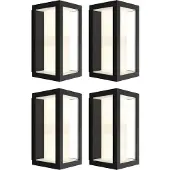 Philips Hue Impress Wandleuchte White & Color Schwarz Schmal 4er-Pack