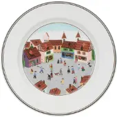 Villeroy & Boch Speiseteller "Speiseteller Dorf Design Naif ø 27 cm bunt"