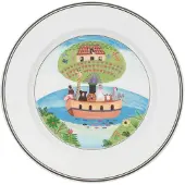 Villeroy & Boch Frühstücksteller "Frühstücksteller Arche Noah Design Naif ø 21 cm bunt"