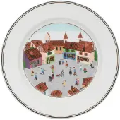 Villeroy & Boch Frühstücksteller "Frühstücksteller Dorf Design Naif ø 21 cm bunt"