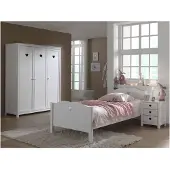 Vipack Set Amori bestehend aus: Einzelbett, Nachtkonsole und Kleiderschrank 3-trg.