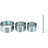 Ibili Kuchenring Clasica Rund mit Stampfer (Set von 3)