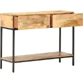 vidaXL Konsolentisch 100x35x76 cm Mango Massivholz