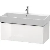 Duravit Waschtischunterbau L-CUBE 394x984x459mm flannel grey hochglanz