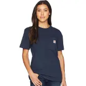 Carhartt T-Shirt Workwear Pocket S/S T-Shirt Women Navy-XS
