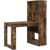 vidaXL Schreibtisch Geräucherte Eiche Holzwerkstoff 122 x 67 x 145 cm