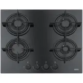 Franke Crystal FHCR 604 4G HE BK C, Schwarz, Integriert, 60 cm, Gaskochfeld, Glas, 4 Zone(n)