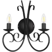 ONLI 4885/AP2N Wandleuchte Pompei 2 Lichter schwarz