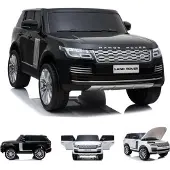 Es-toys Kinderfahrzeug - Elektro Auto "Land Rover Range Rover" - lizenziert - 2x 12V7AH, 4 Motoren- 2,4Ghz Fernsteuerung, MP3, Ledersitz+EVA-Schwarz