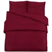vidaXL Bettwäsche-Set Bordeauxrot 135x200 cm Leichte Mikrofaser