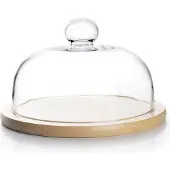 Ibili 20 Cm Glas Oberteil Mit Holzsockel