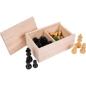 Longfield Engelhart Games -Schaakstukken no. 3 lood en vilt - Koning hoogte 87 mm (150125)