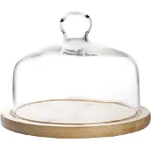 Ibili 18 Cm Glas Oberteil Mit Holzsockel