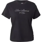 Levi's T-Shirt "GRAPHIC CLASSIC T", Damen, Gr. S (36), schwarz, Single Jersey, Obermaterial: 100% Baumwolle, figurumspielend hüftlang, Rundhals, Shirts T-Shirt, Glitzerne Applikation