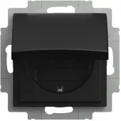 Busch-Jaeger 2CKA002018A1587, Schuko, 2P+PE, Schrauben, Europa, Eingebaut, Schwarz