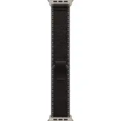 Apple Trail Loop Armband für Watch | 44/45/46/49 mm - Größe S/M - Charcoal Black / Natural Titanium