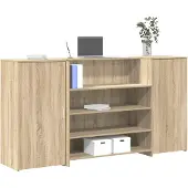vidaXL Empfangstheke Sonoma-Eiche 200x50x103,5 cm Holzwerkstoff